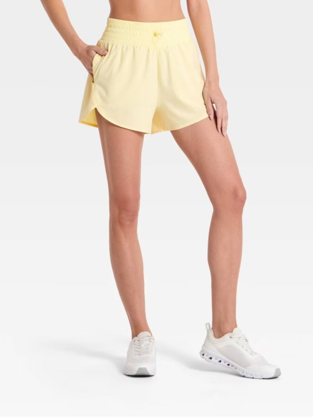 Women's Active Light Woven High-Rise Shorts 3" - All In Motion™ Light Yellow L